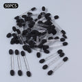 50Pcs Disposable Double-End Sponge Eyeshadow Applicators Eyeshadow Applicator Nixie black