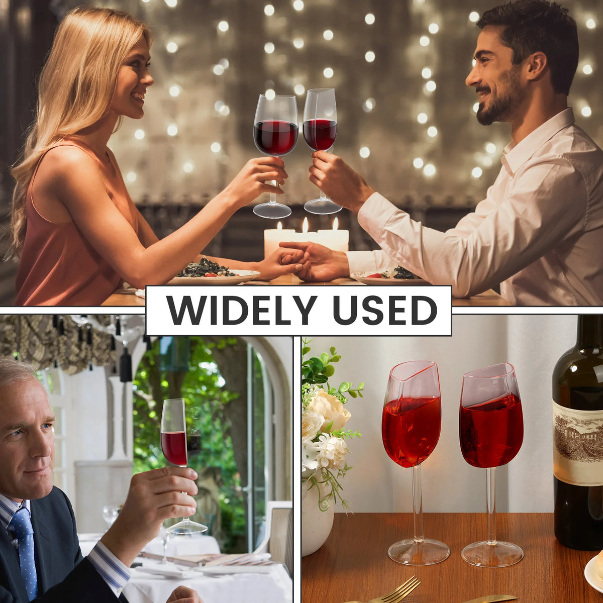 Half Wine Glass Set of 2 | Novelty Crystal Clear Wine Glasses Novelty Wine Glasses Nixie