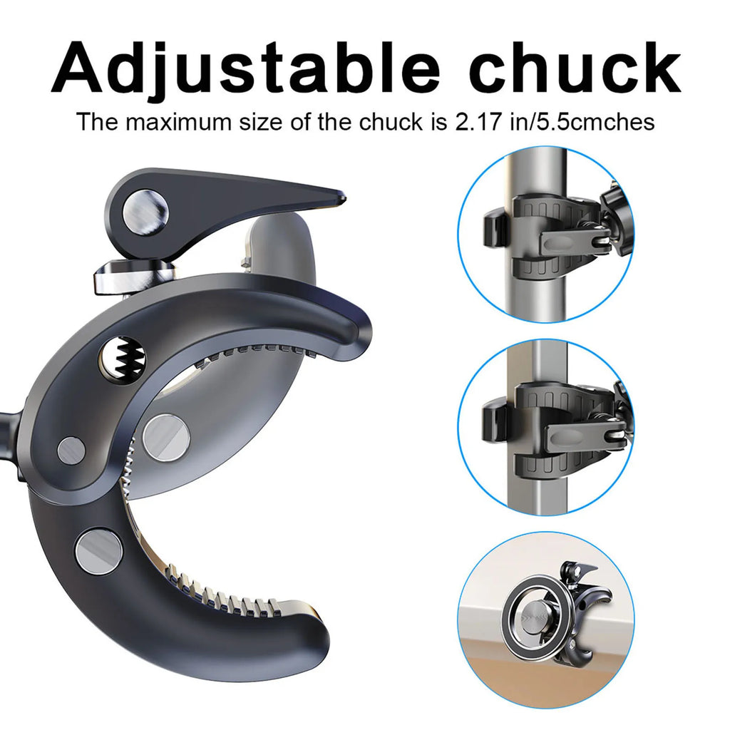 Magnetic Phone Holder 360° Clamp Mount – Bike, Gym & Stroller Phone Clamp Mount Nixie