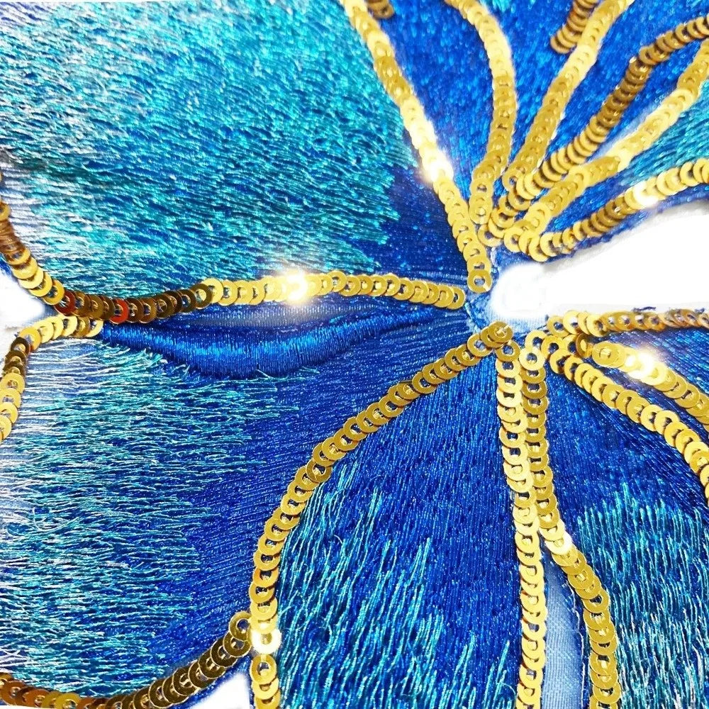 3D Sequin Flower Embroidery Applique Sew-On Lace Patch DIY Embroidery Applique Patch Nixie