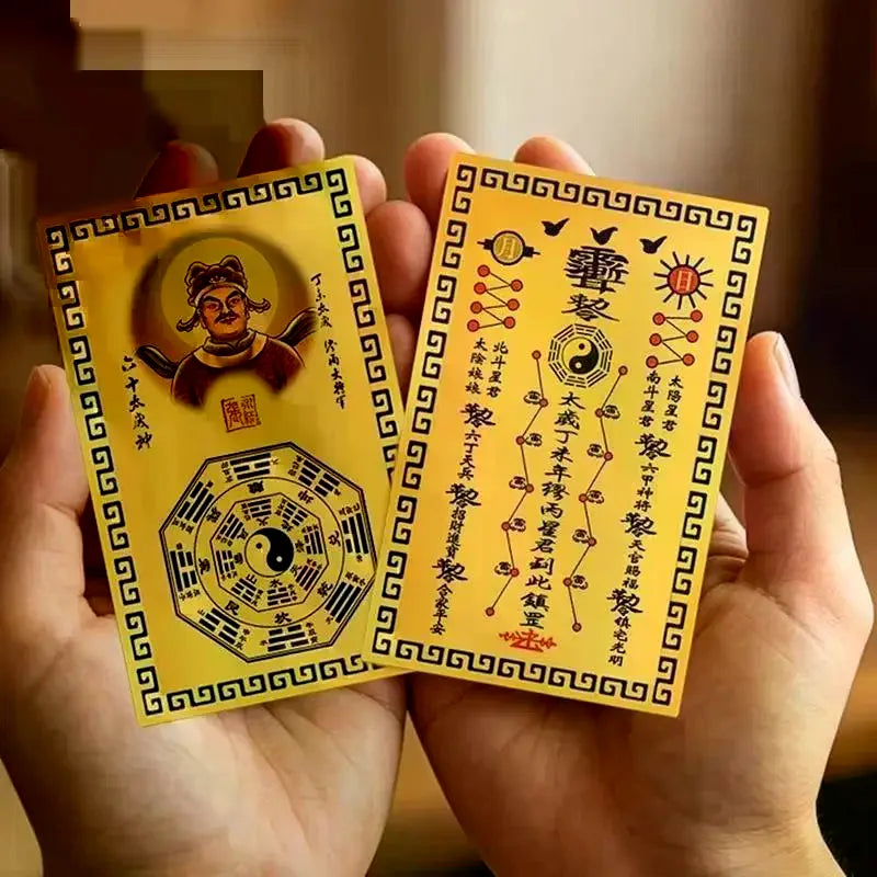 2027 Tai Sui Miao Bing Gold Metal Card – Feng Shui Good Luck Feng Shui Card Nixie
