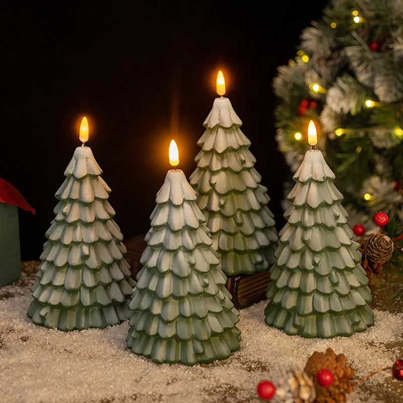 Christmas Tree Flameless LED Candle | 3D Flame, Battery Operated Flameless LED Candle Nixie Default Title