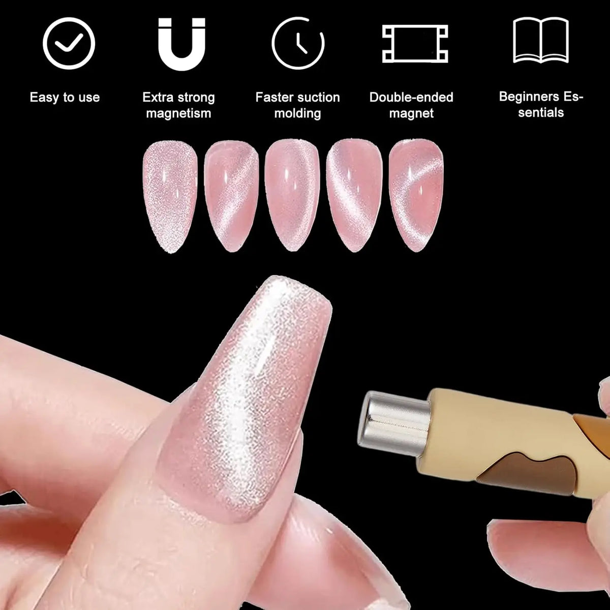 Cat Paw Nail Magnet Set for Cat Eye Gel Polish | Salon Tool Nail Art Magnet Nixie