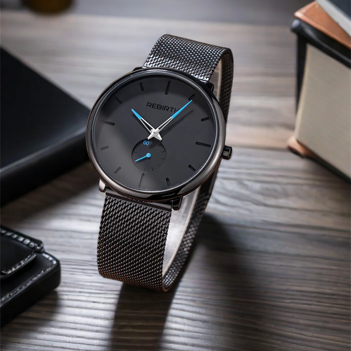 REBIRTH Men's Retro Art Quartz Watch – Magnetic Steel Strap Men's Quartz Watch Nixie