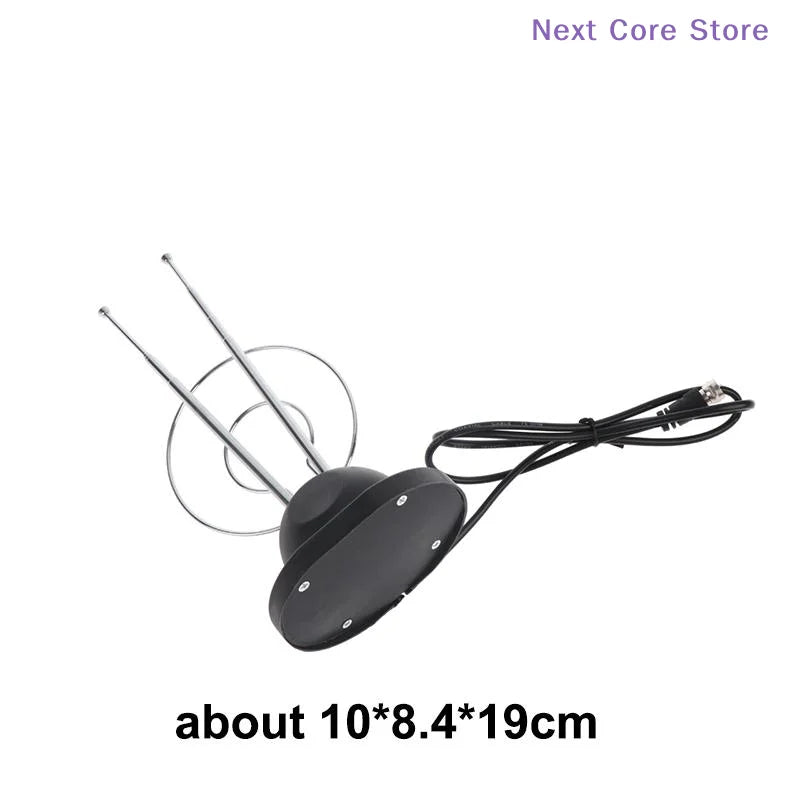Indoor Loop Rabbit Antenna VHF UHF HDTV Analog Digital Indoor TV Antenna Nixie