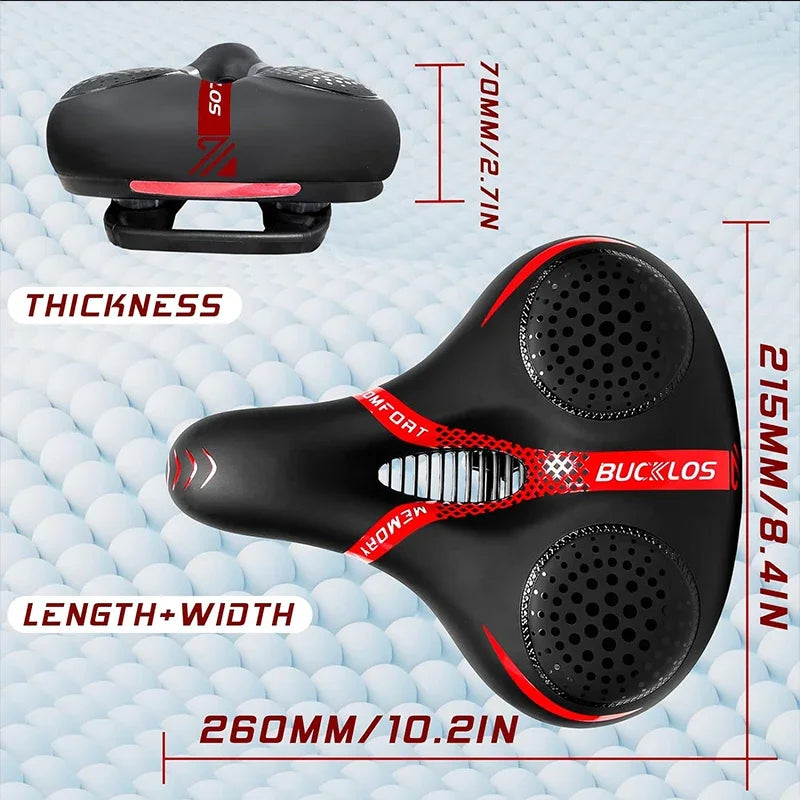 BUCKLOS Wide Ergonomic Bike Saddle – MTB Seat Cushion Bicycle Saddle Nixie