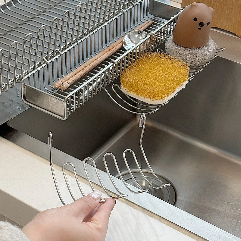 Stainless Steel Kitchen Sink Drain Basket Hanging Rack Sink Drain Basket Nixie