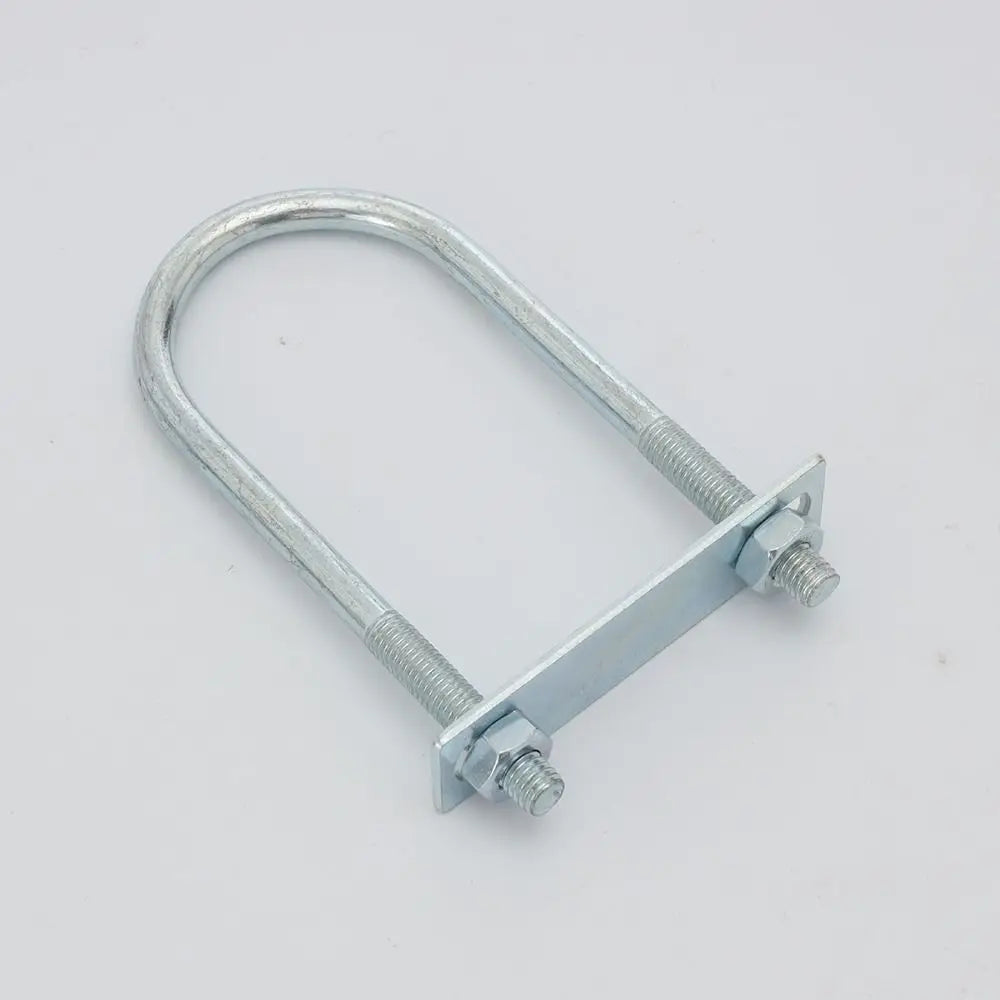 M8 Galvanized Carbon Steel Round Tube U-Clamp & Baffle Screws Pipe U-Clamp Bolt Nixie