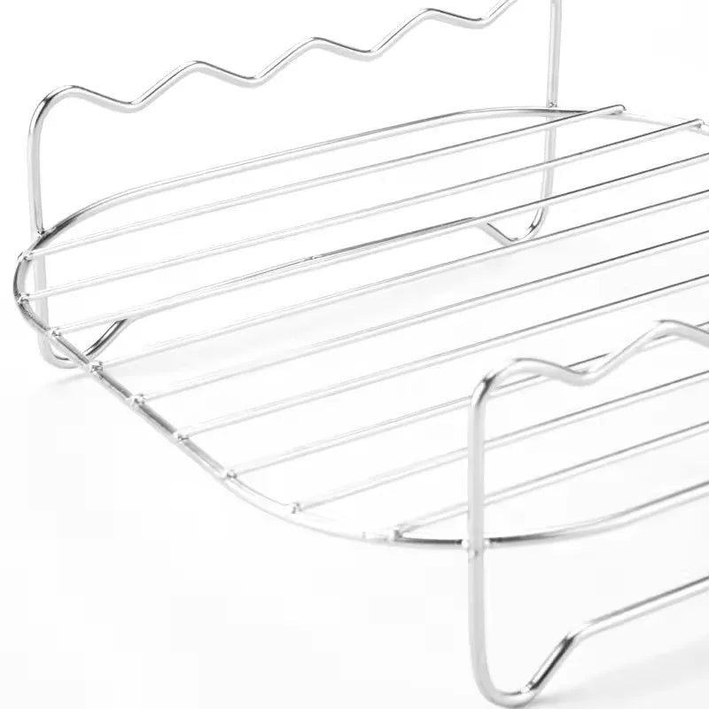 Stainless Steel BBQ Grill Set with Skewers & Bracket | Outdoor BBQ Grill Set Nixie