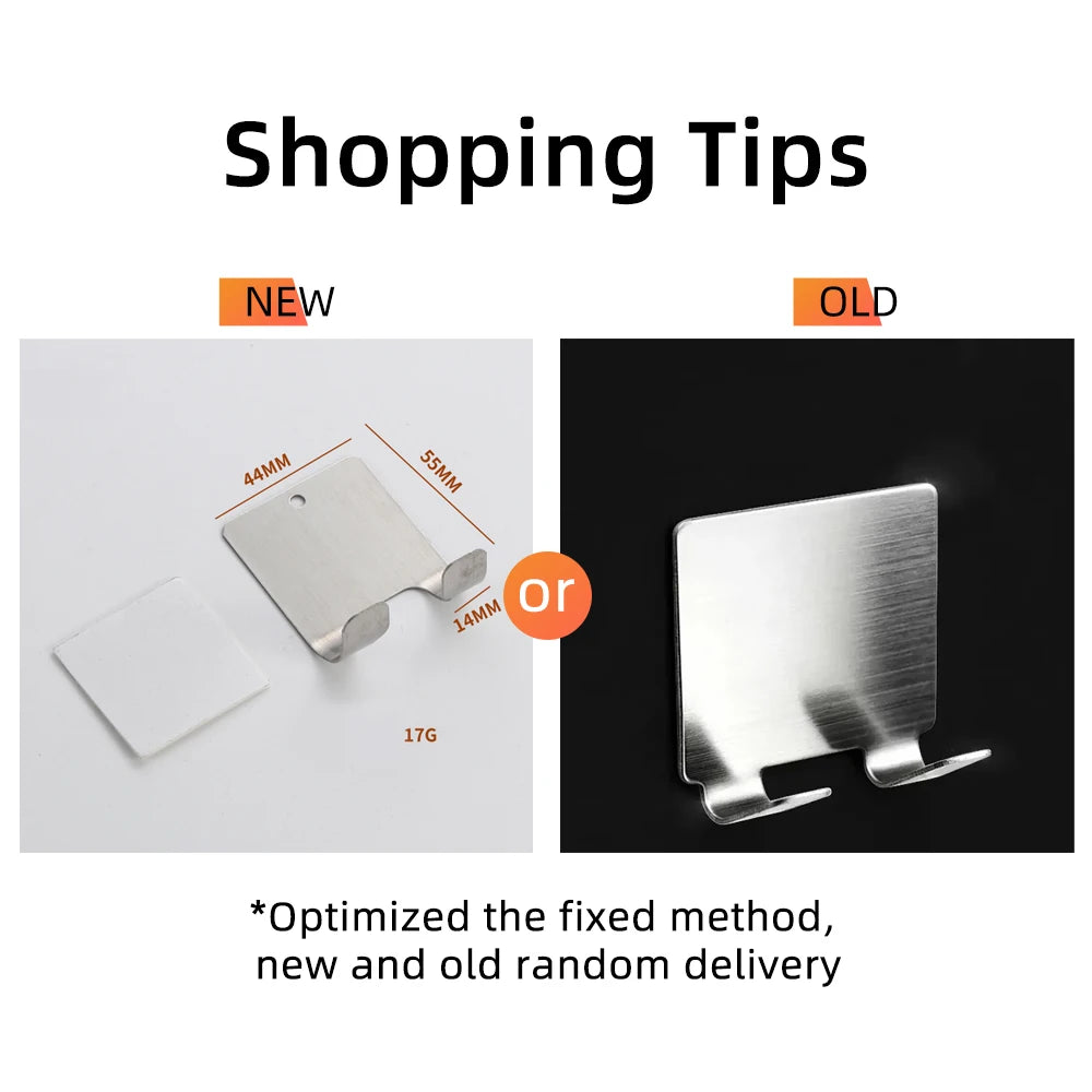 2Pcs Stainless Steel Razor Holder & Shaver Stand Bathroom Rack Razor Holder Stand Nixie