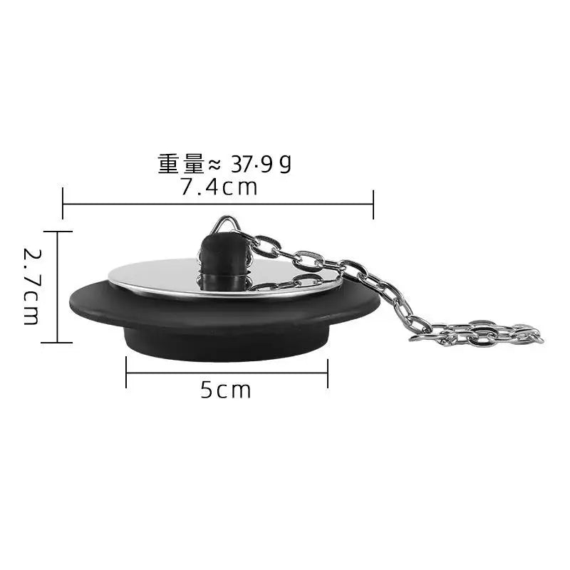 Stainless Steel Sink Stopper with Chain – Leak-Proof Drain Sink Drain Stopper Nixie H