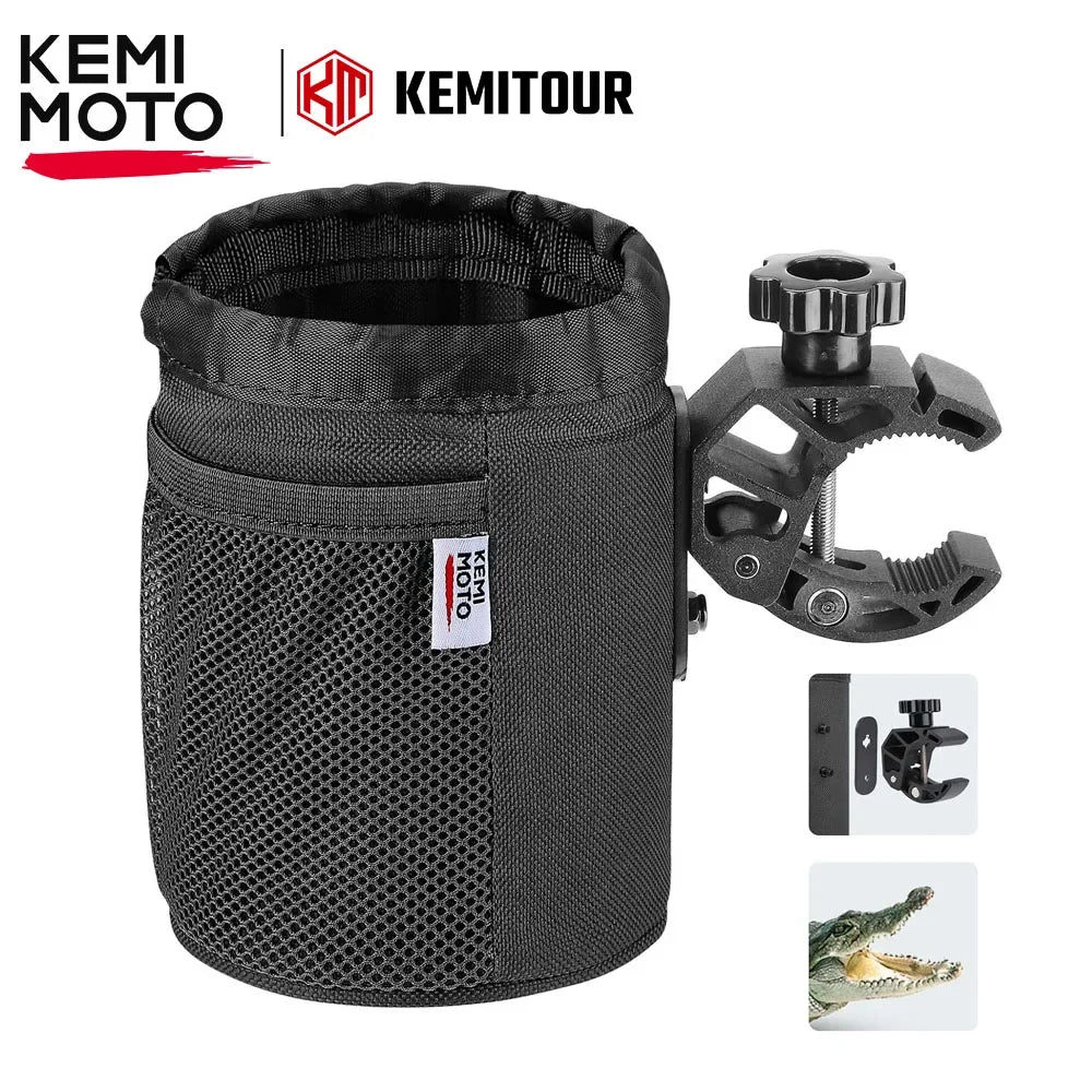 KEMITOUR Adjustable Motorcycle Cup Holder Clamp – Bike ATV Boat Motorcycle Cup Holder Nixie