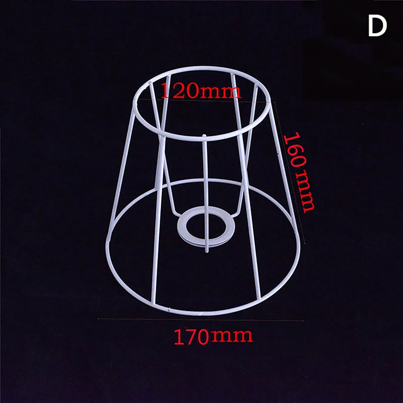 Vintage Iron Wire Lampshade Frame DIY Light Cage Guard Ring Wire Lampshade Frame Nixie D