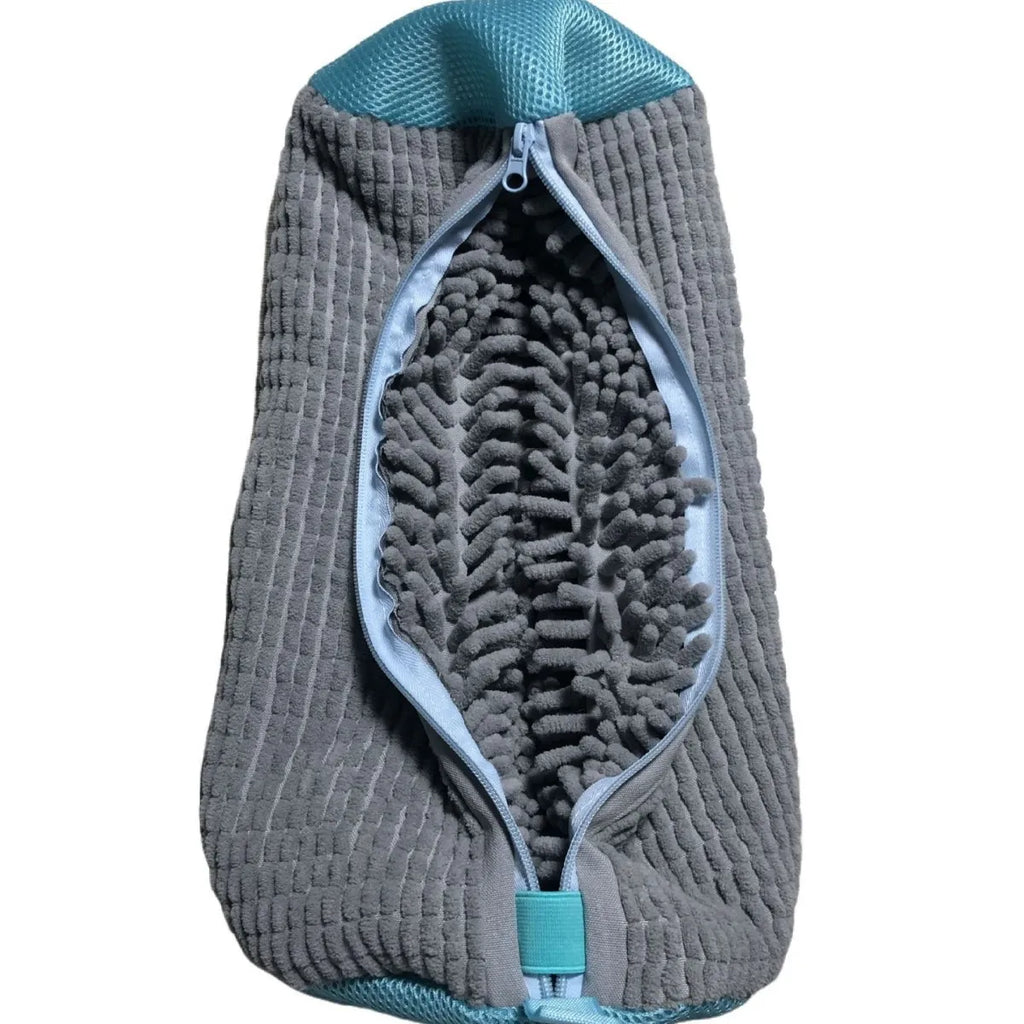 Chenille Shoe Laundry Bag for Washing Machine – 1 to 4 Pack Shoe Laundry Bag Nixie Shoe bag gray 4pcs.