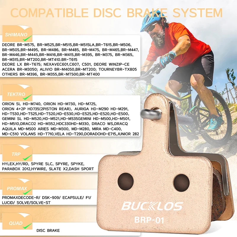 BUCKLOS Sintered Disc Brake Pads MTB B01S B05S Shimano Fit Disc Brake Pads Nixie