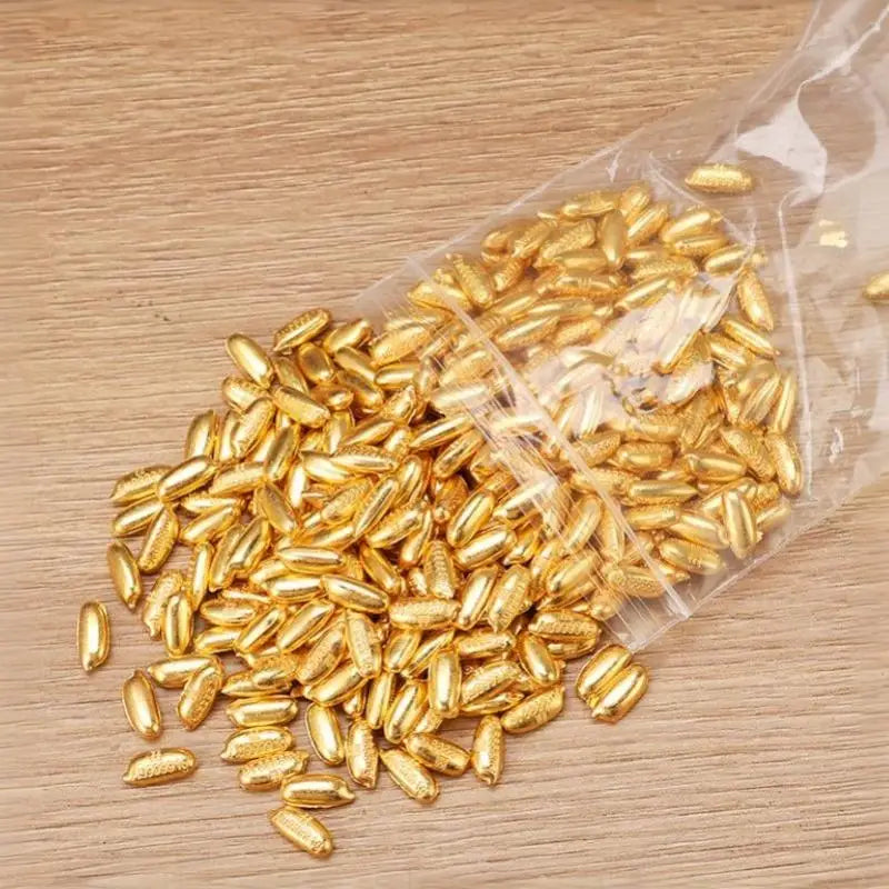 100PCS Mini Gold Ingot Lucky Charms – DIY Craft & Feng Shui Decor DIY Craft Charms Nixie