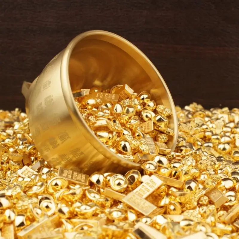 100PCS Mini Gold Ingot Lucky Charms – DIY Craft & Feng Shui Decor DIY Craft Charms Nixie