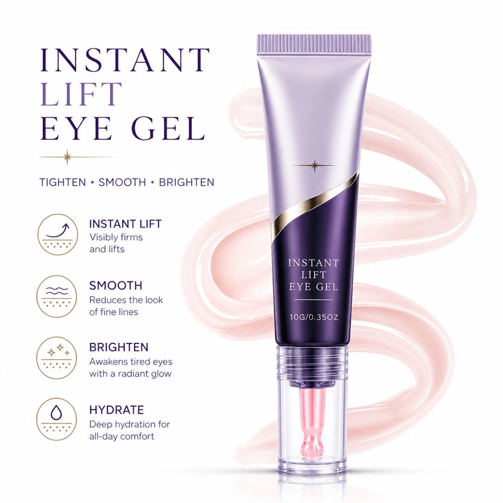 Instant Firming Eye Gel with Massage Applicator | Brighten & Hydrate Eye Gel Cream Nixie