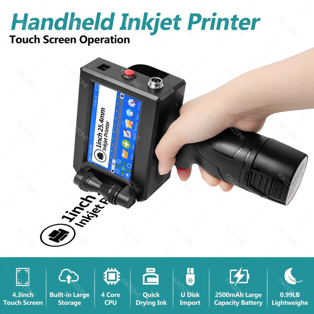 Nixie Handheld Inkjet Printer 2–25.4mm | Date, Logo & Code