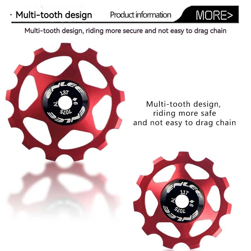 ENLEE 11T 13T CNC Bike Derailleur Jockey Wheel Bearing Pulley Derailleur Jockey Wheel Nixie