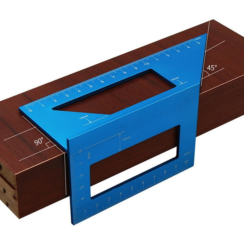 Aluminum Alloy Woodworking Angle Ruler 45 & 90 Degree Marking Gauge Woodworking Angle Ruler Nixie