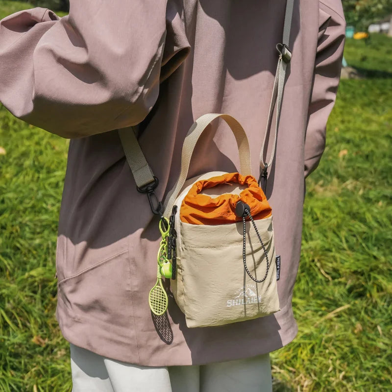 Nixie Drawstring Water Bottle Crossbody Bag – Nylon Crossbody Sports Bag Nixie