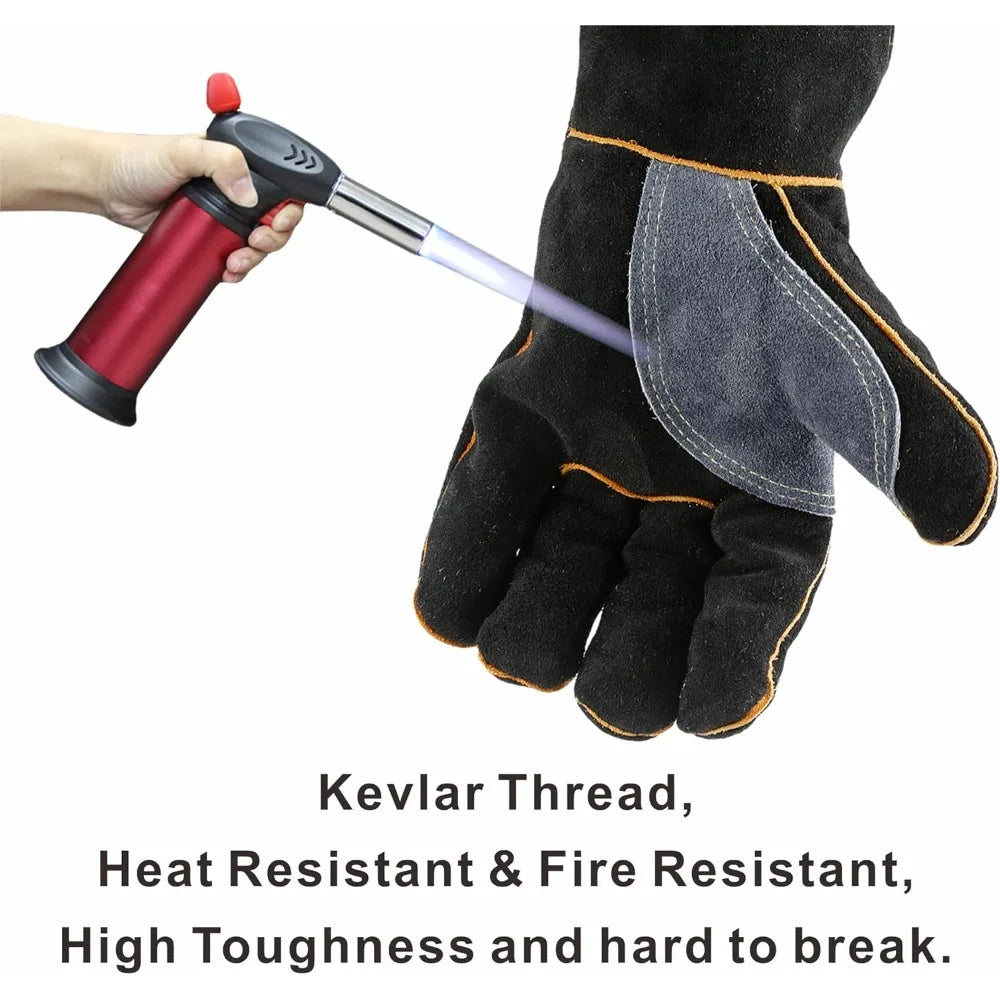Cowhide Leather Heat-Resistant Gloves with Kevlar Stitching Heat Resistant Gloves Nixie