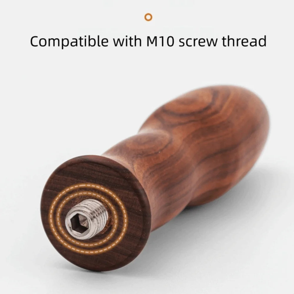 M10 Revolving Wood Portafilter Handle for 51/53/58mm Espresso Portafilter Handle Nixie