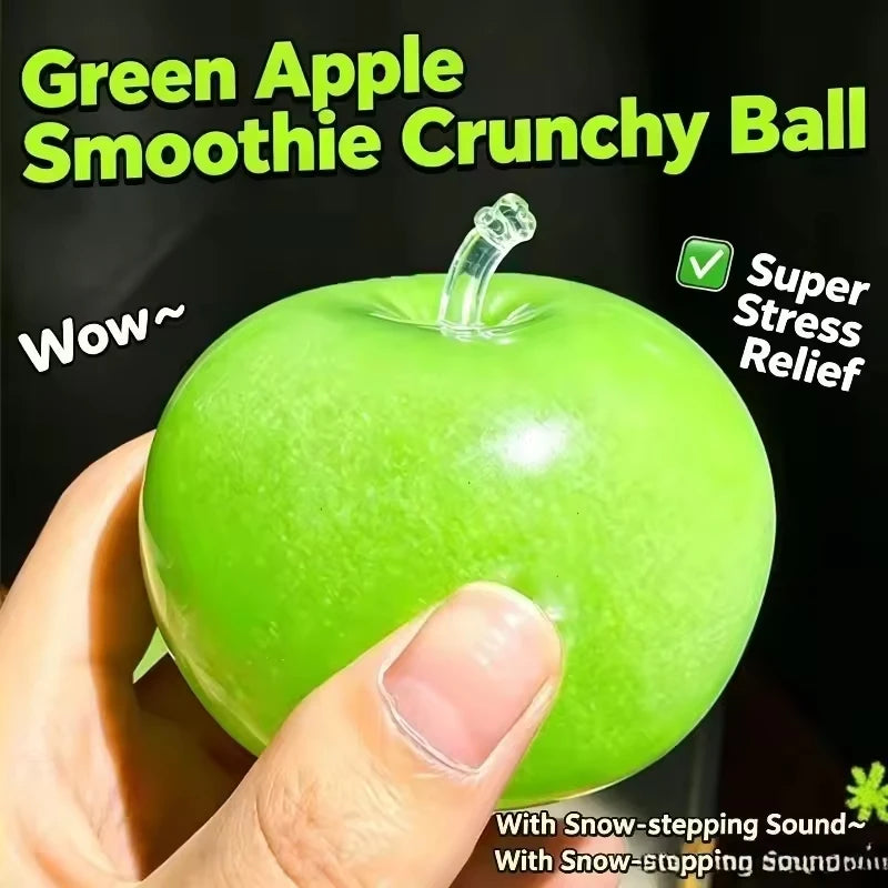 Green Apple Squishy Fidget Toy – Crunchy Moldable Slow Rise Foam Squishy Fidget Toy Nixie