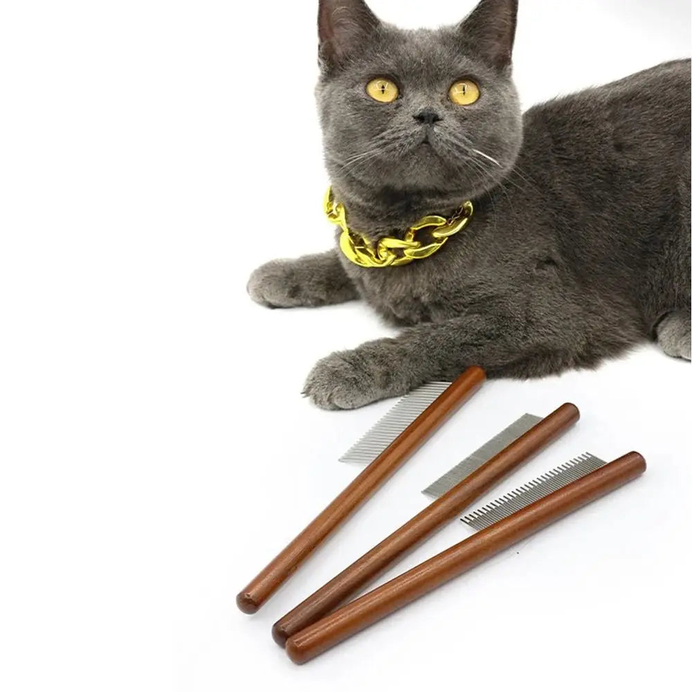 Long Hair Cat & Dog Pin Grooming Comb – Detangle & Deshed Pet Grooming Comb Nixie