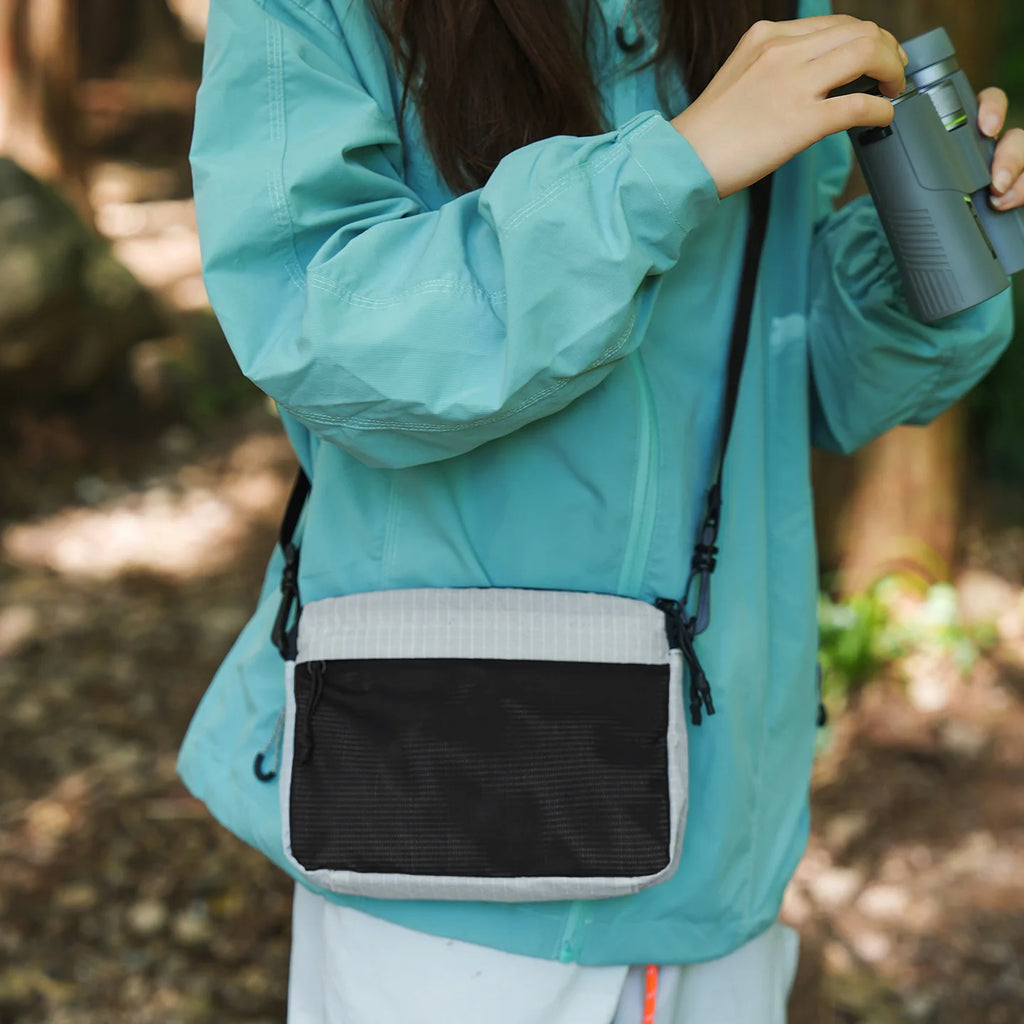 Color Block Crossbody Bag – Lightweight Cycling Shoulder Bag Crossbody Shoulder Bag Nixie BB-605-Gray Extra Large