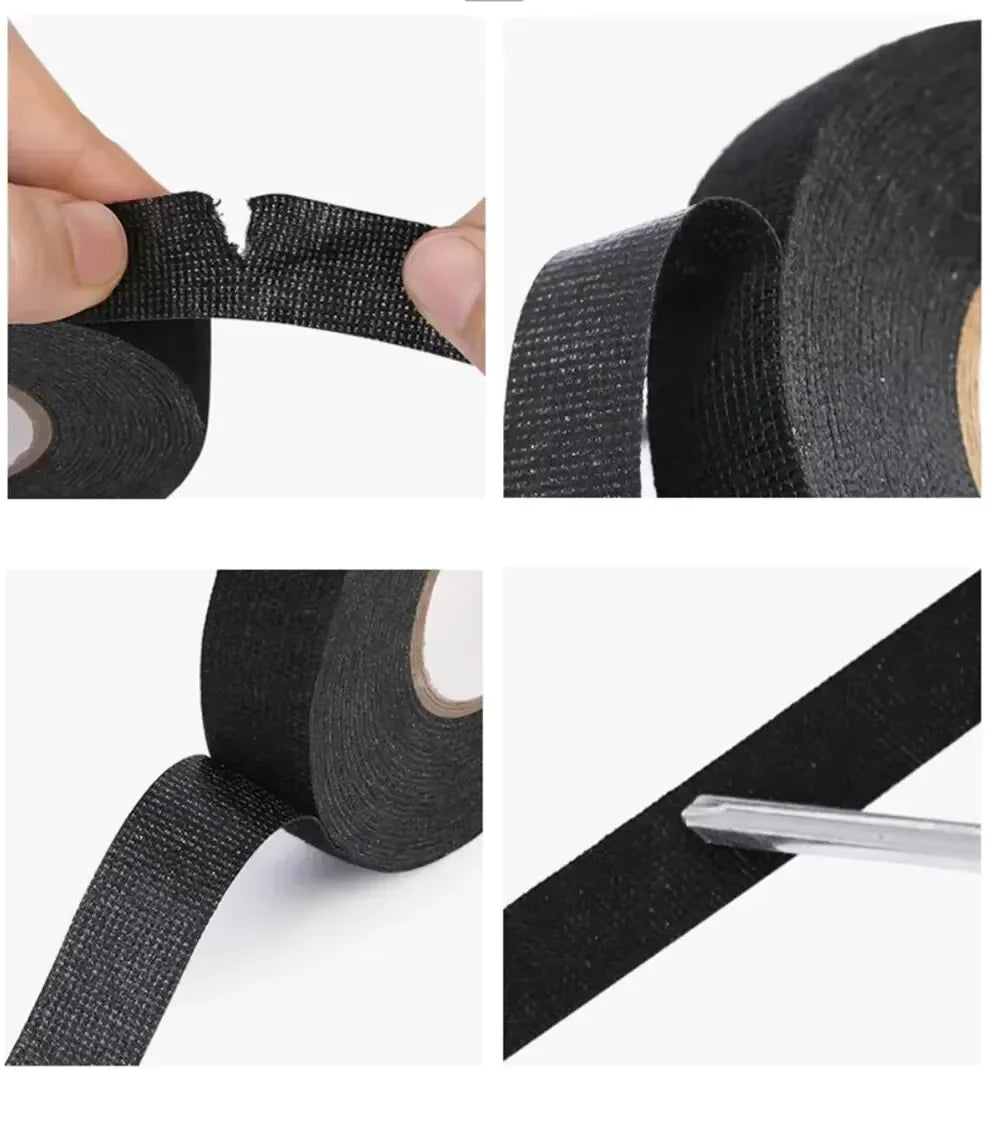 Velvet Car Wiring Harness Tape 9–25mm x 10m | Noise Reduction Wiring Harness Tape Nixie