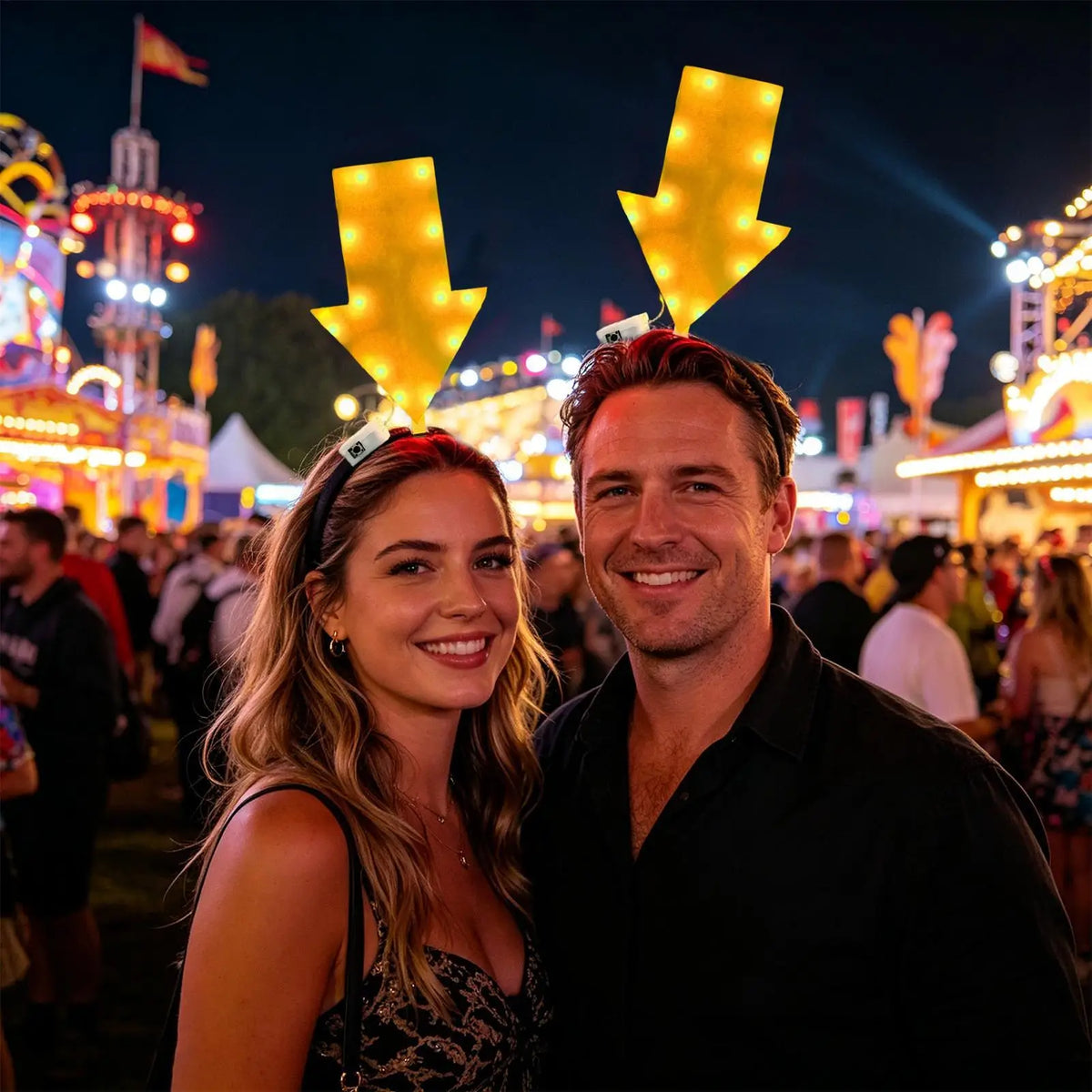 Light-Up Arrow Headband | Glow Party Accessory, Unisex