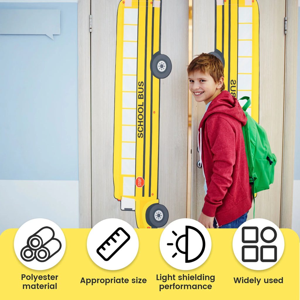 No-Drill Classroom Door Window Cover – Adhesive Curtain Shade Door Window Curtain Nixie