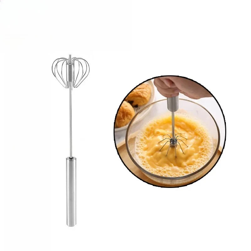 Semi-Automatic Manual Egg Beater Stainless Steel Cream Mixer Manual Egg Beater Nixie M size