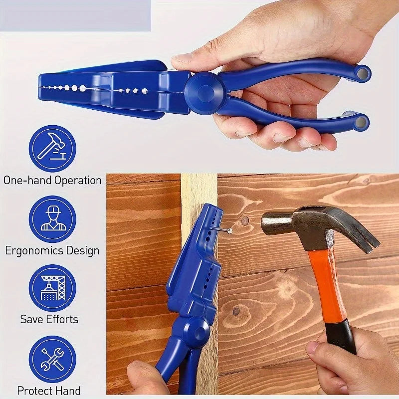 Safety Nail Holder Pliers – Finger Guard for Woodworking Nail Holder Pliers Nixie