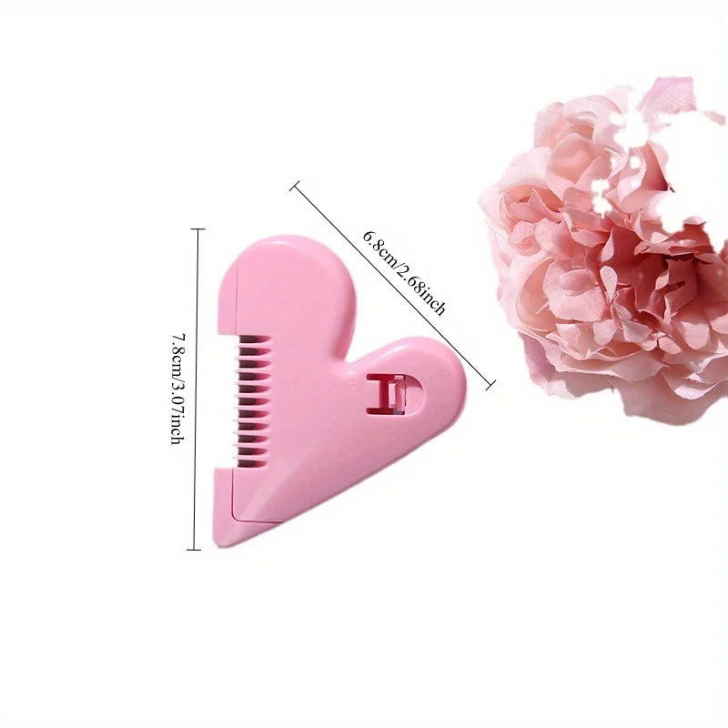 Pink Heart Double-Sided Hair Thinning Comb & Cutting Blade Hair Thinning Comb Nixie
