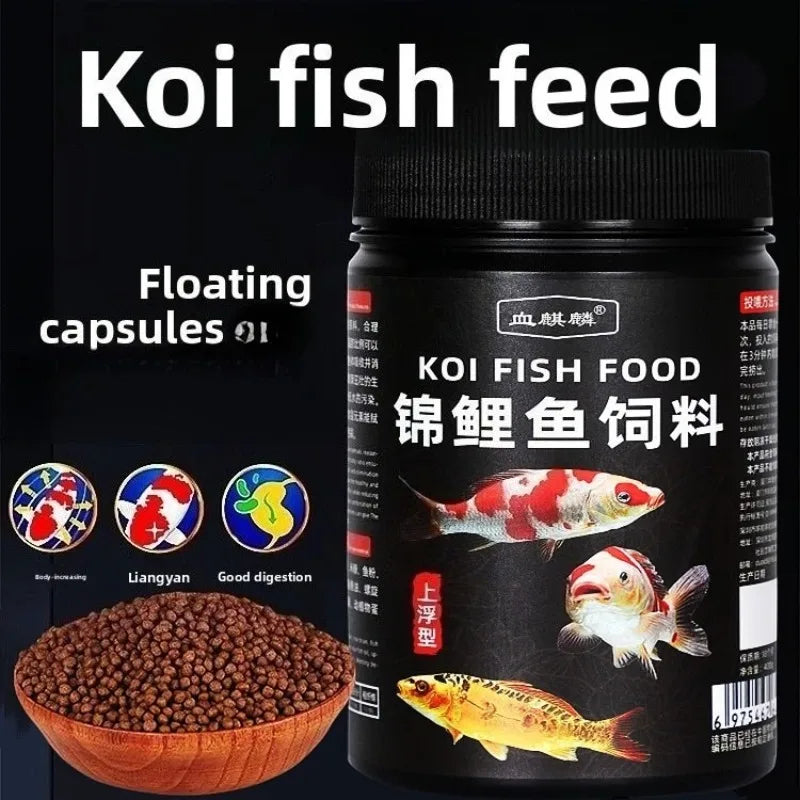 XUEQILIN Koi & Goldfish Floating Color-Enhancing Pellets 200g Pond Fish Food Nixie