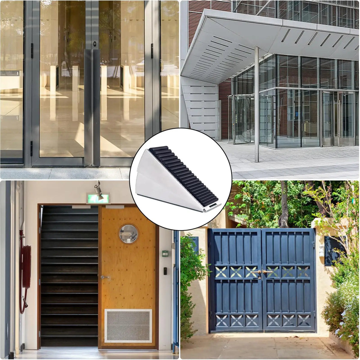 Heavy Duty Zinc Alloy Adjustable Spring Door Stopper Wedge