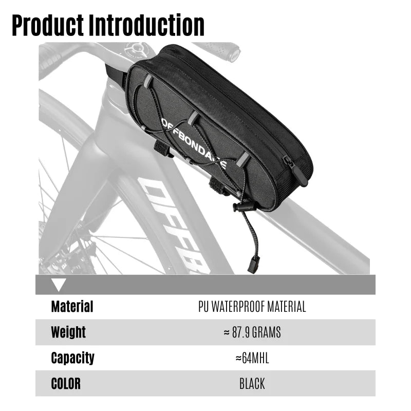Ultralight Waterproof Bike Top Tube Bag | Bicycle Frame Bag