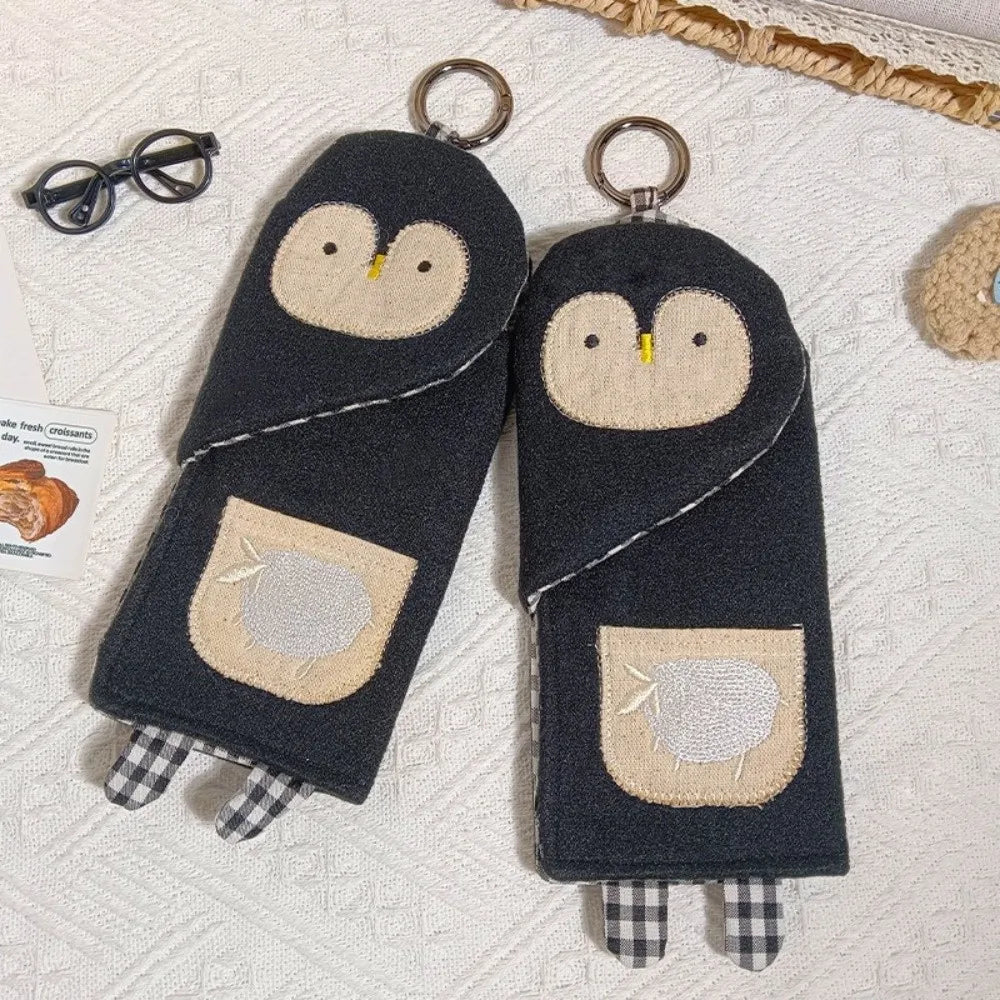 Penguin Glasses Case with Key Ring – Cute Eyeglass Pouch Eyeglass Case Nixie