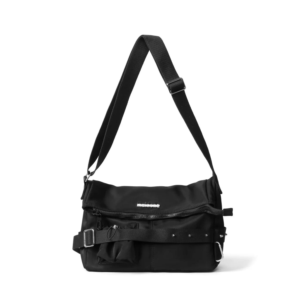Nixie Retro Motorcycle Messenger Bag | Crossbody Shoulder Bag Crossbody Messenger Bag Nixie Black