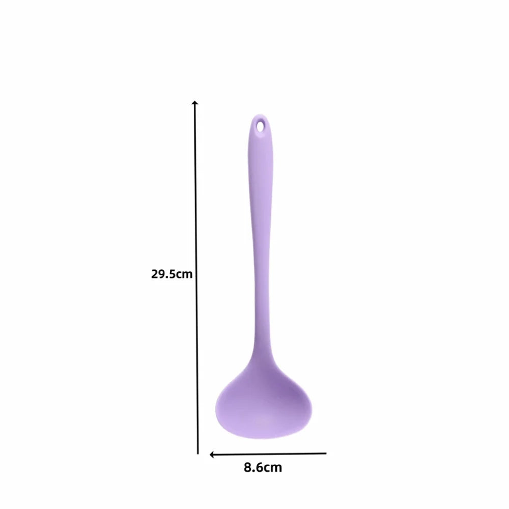 Soft Silicone Soup Ladle – Non-Scratch, Heat-Resistant Spoon Silicone Soup Ladle Nixie