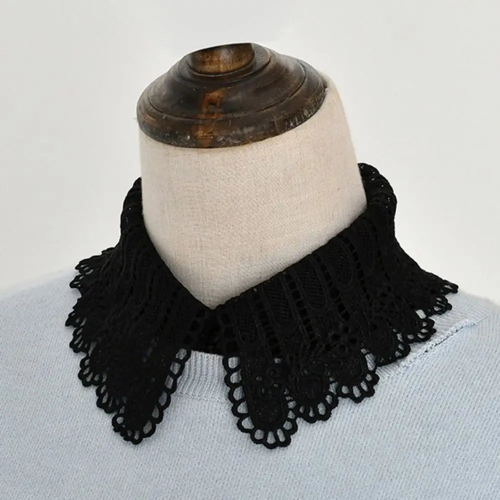 Lace Detachable False Collar for Women – White & Black Detachable Lace Collar Nixie
