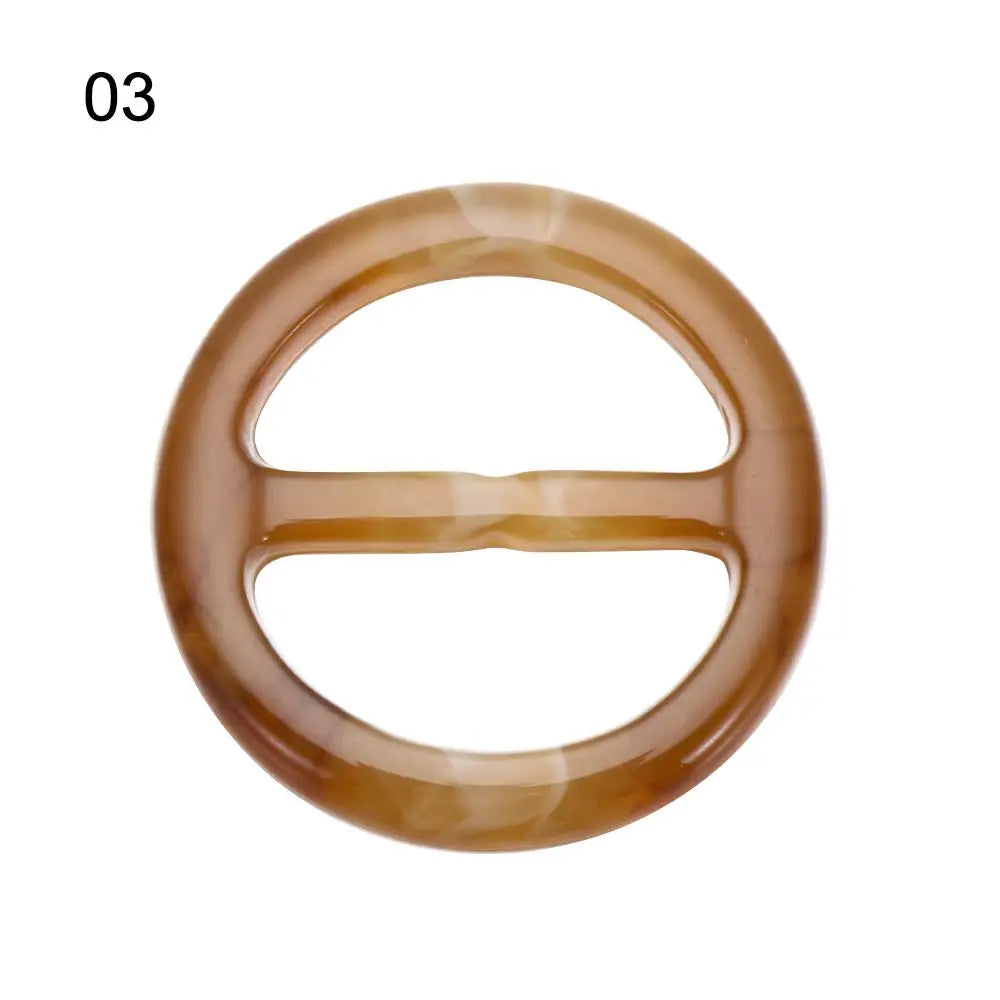 Round Resin Ring Buckle – Scarf Clip & T-Shirt Knot Accessory Ring Belt Buckle Nixie 3