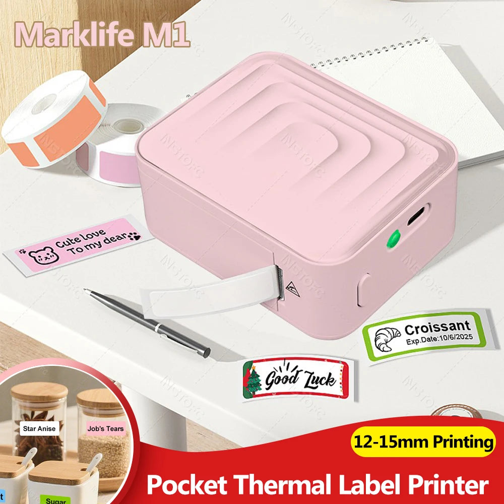 Marklife M1 Mini Bluetooth Thermal Label Printer – Inkless