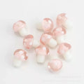 5Pcs Mushroom Crystal Glass Beads for DIY Jewelry Making Jewelry Making Beads Nixie Pink 12X16mm