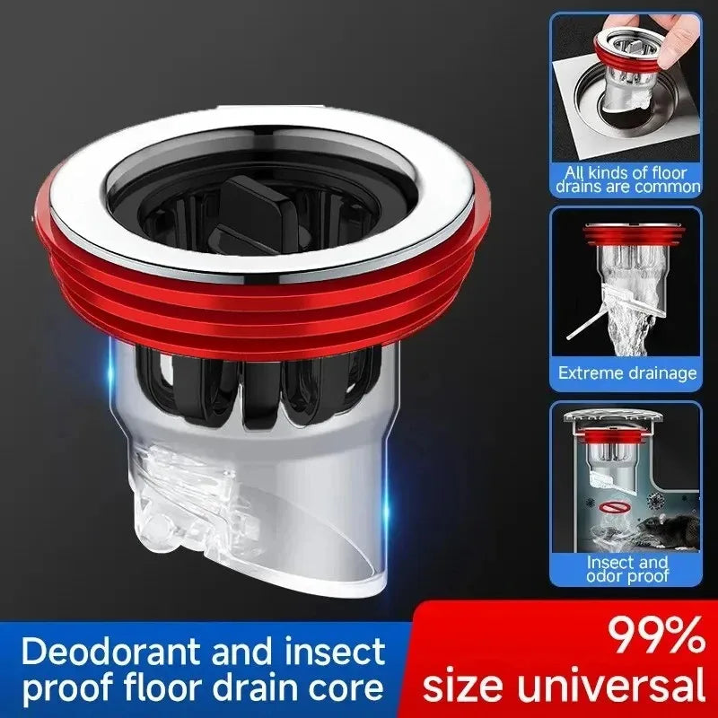 Odor Proof Floor Drain Valve & Sewer Core Backflow Preventer Floor Drain Insert Nixie