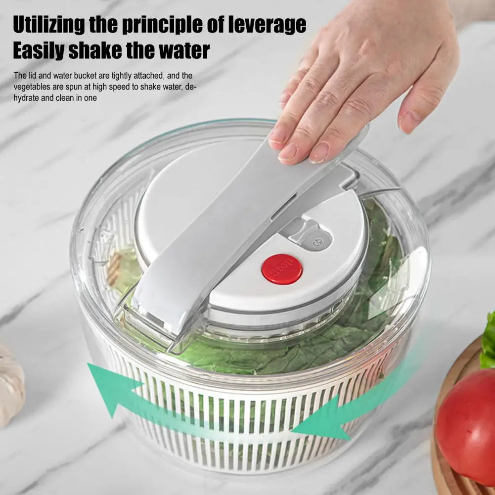 Large Manual Salad Spinner with Colander & Draining System