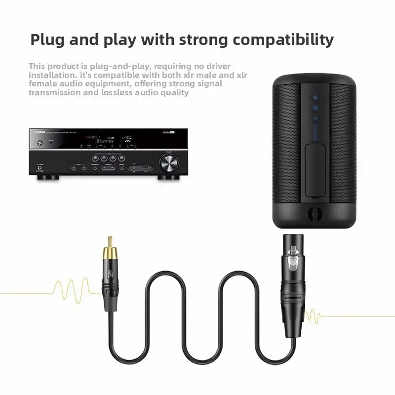 6.35mm to XLR Female Audio Cable – Dual-Core Instrument Cable Audio Instrument Cable Nixie